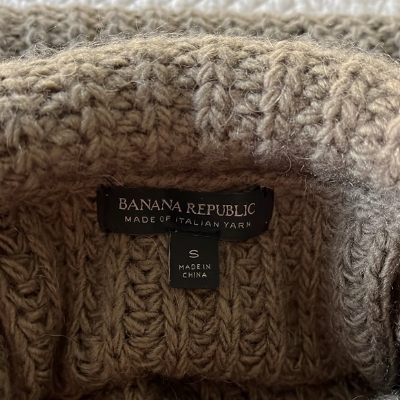 Chunky knit sweater, muted olive color. - Picture 2 of 4